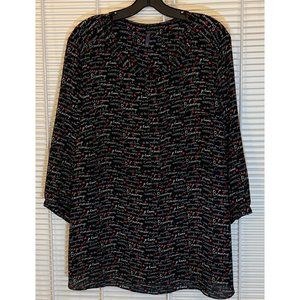 NYDJ Je T'aime Birkin Inspired Top, Size 2X, Like New